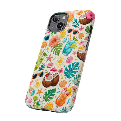 Tropical Cocktail Phone Case — Summer Beach Pattern iPhone Case