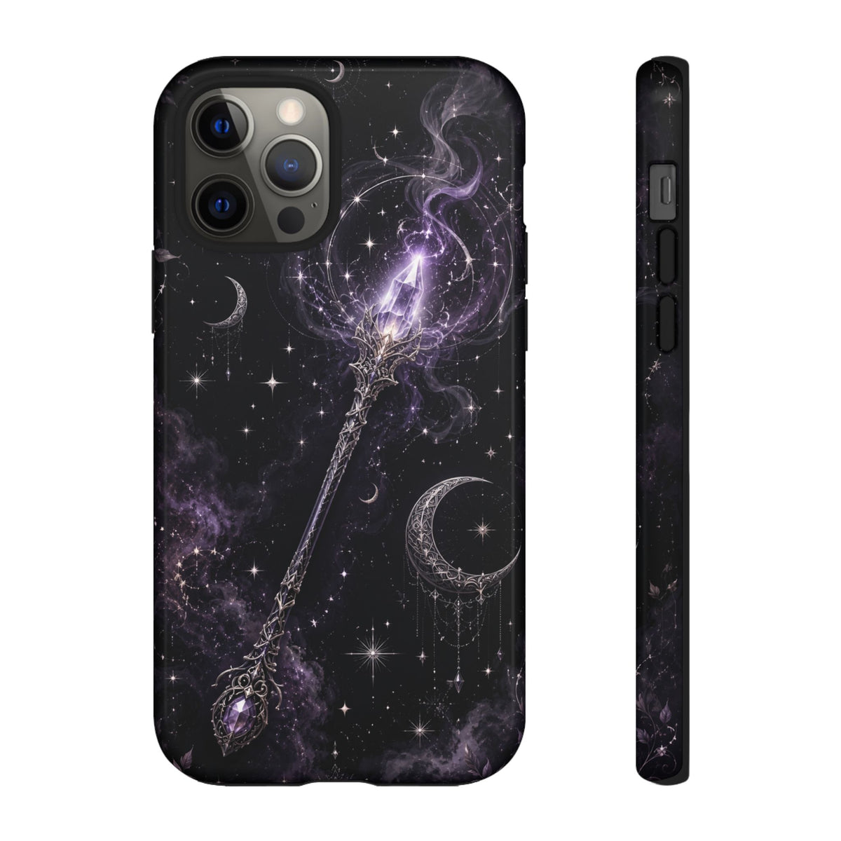 Celestial Magic Wand Phone Case — Mystic Moon & Stars Galaxy Tough Case