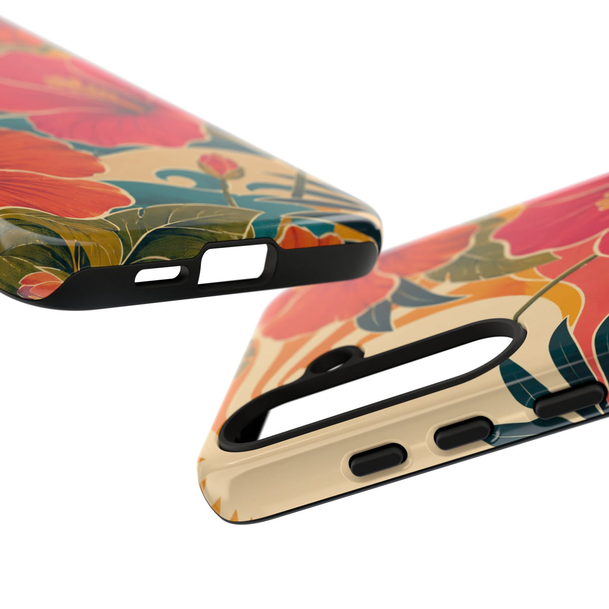 Tropical Floral Tough Phone Case — Sunset Vibes  Protective Cover