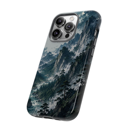 Mountain Landscape Phone Case — Misty Peaks Protective Tough Case