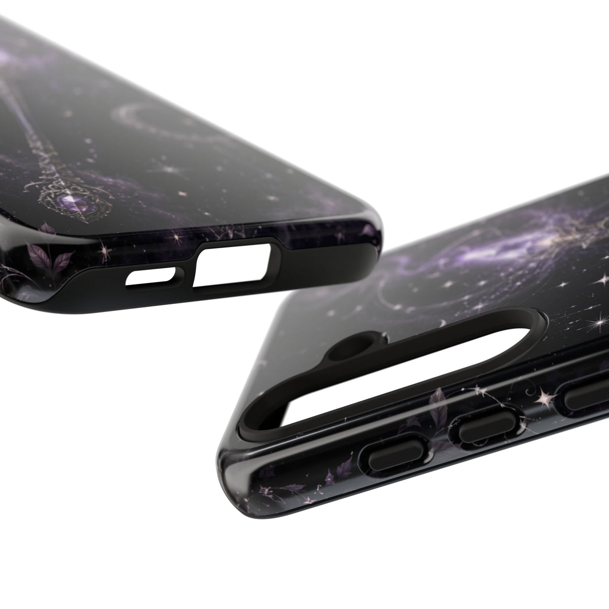 Celestial Magic Wand Phone Case — Mystic Moon & Stars Galaxy Tough Case