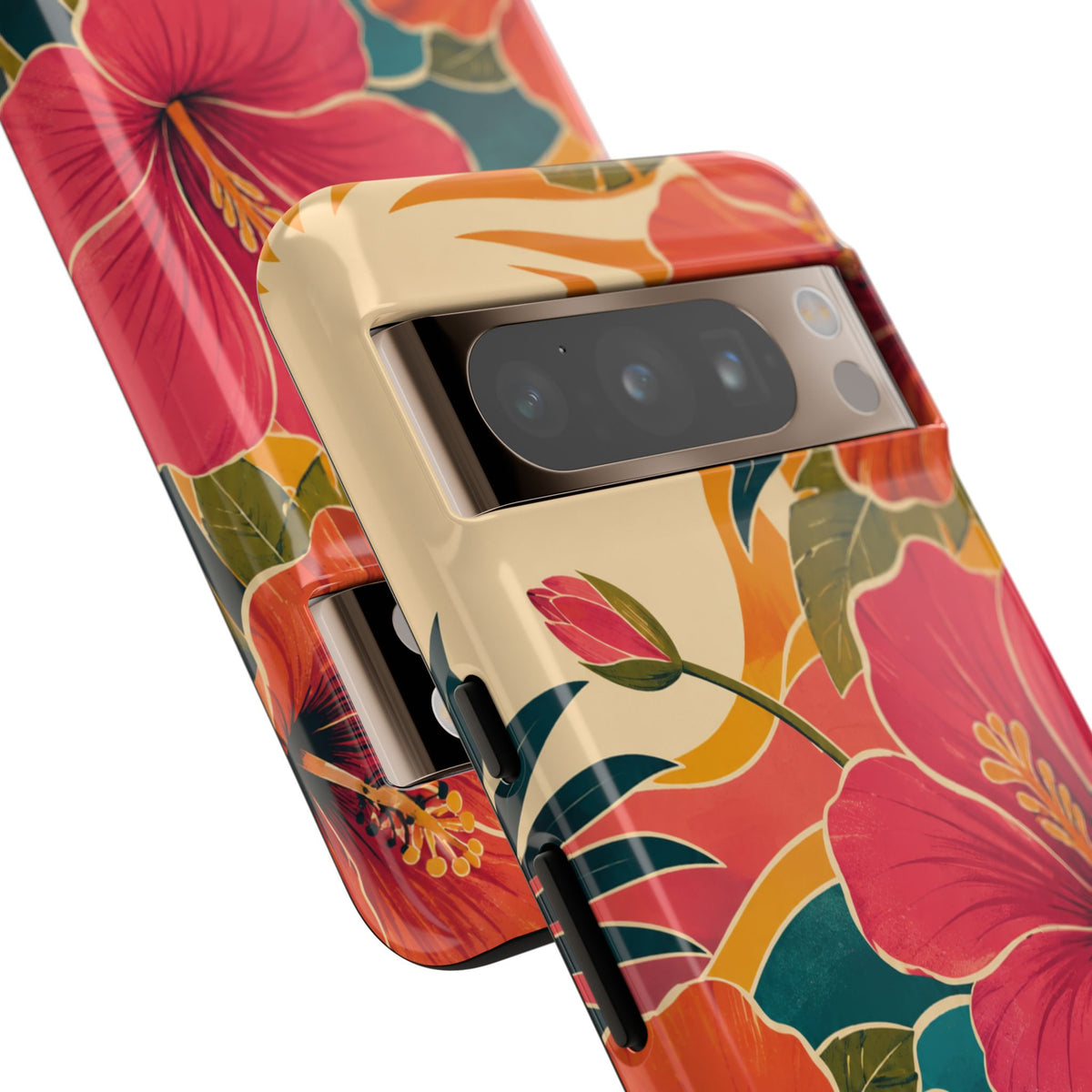 Tropical Floral Tough Phone Case — Sunset Vibes  Protective Cover
