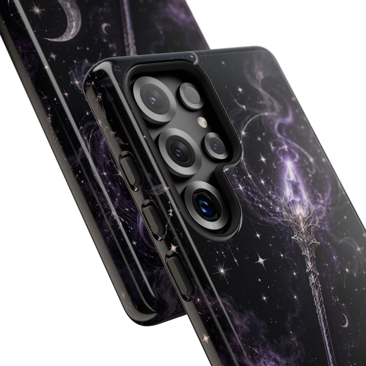 Celestial Magic Wand Phone Case — Mystic Moon & Stars Galaxy Tough Case