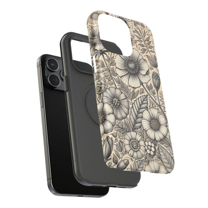 Paper Flowers Impact-Resistant Case
