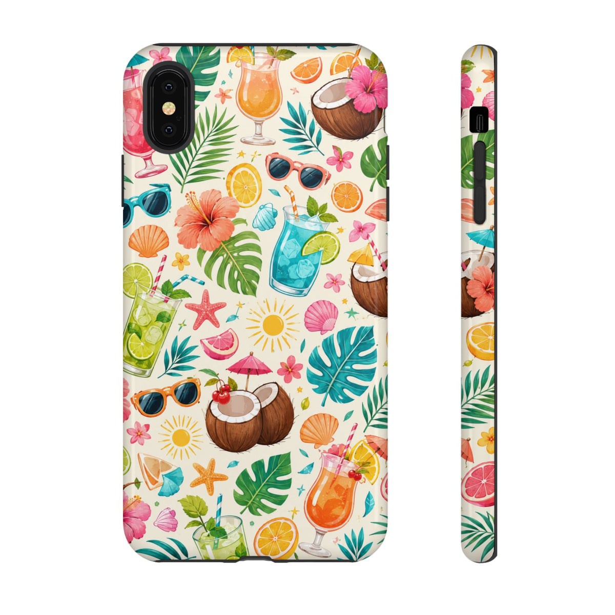 Tropical Cocktail Phone Case — Summer Beach Pattern iPhone Case