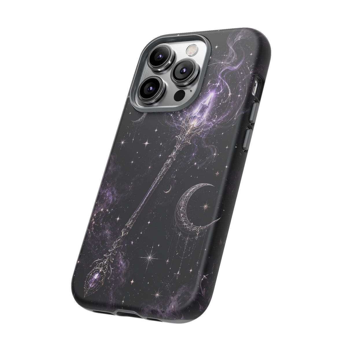 Celestial Magic Wand Phone Case — Mystic Moon & Stars Galaxy Tough Case