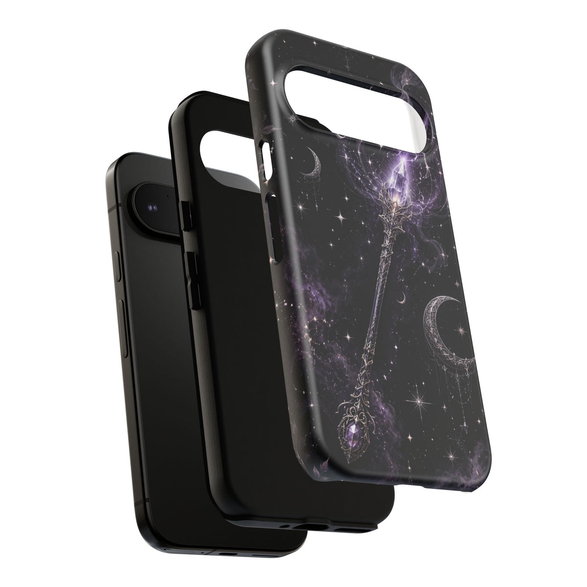 Celestial Magic Wand Phone Case — Mystic Moon & Stars Galaxy Tough Case