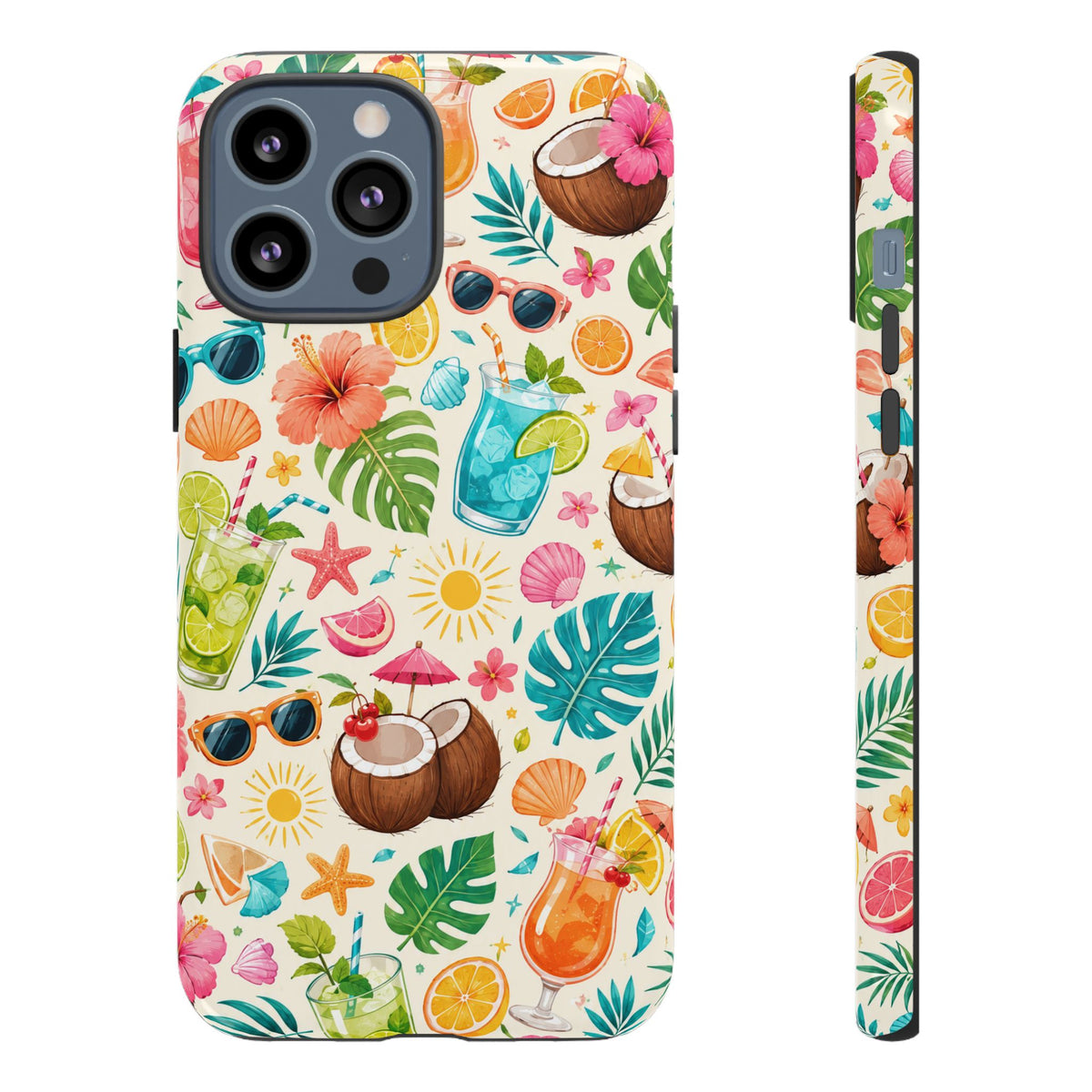 Tropical Cocktail Phone Case — Summer Beach Pattern iPhone Case