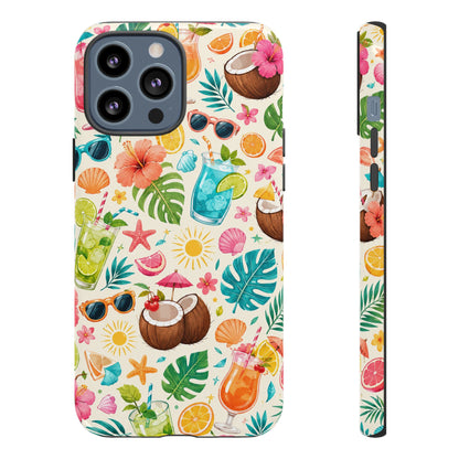 Tropical Cocktail Phone Case — Summer Beach Pattern iPhone Case