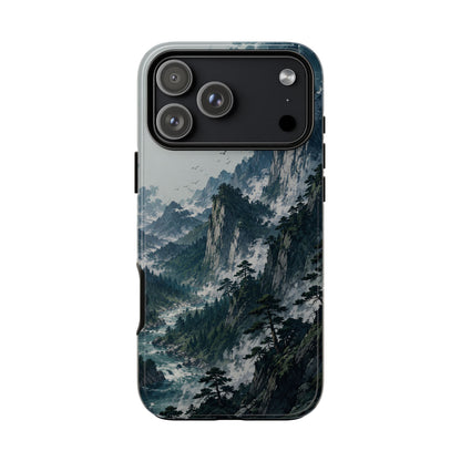 Mountain Landscape Phone Case — Misty Peaks Protective Tough Case