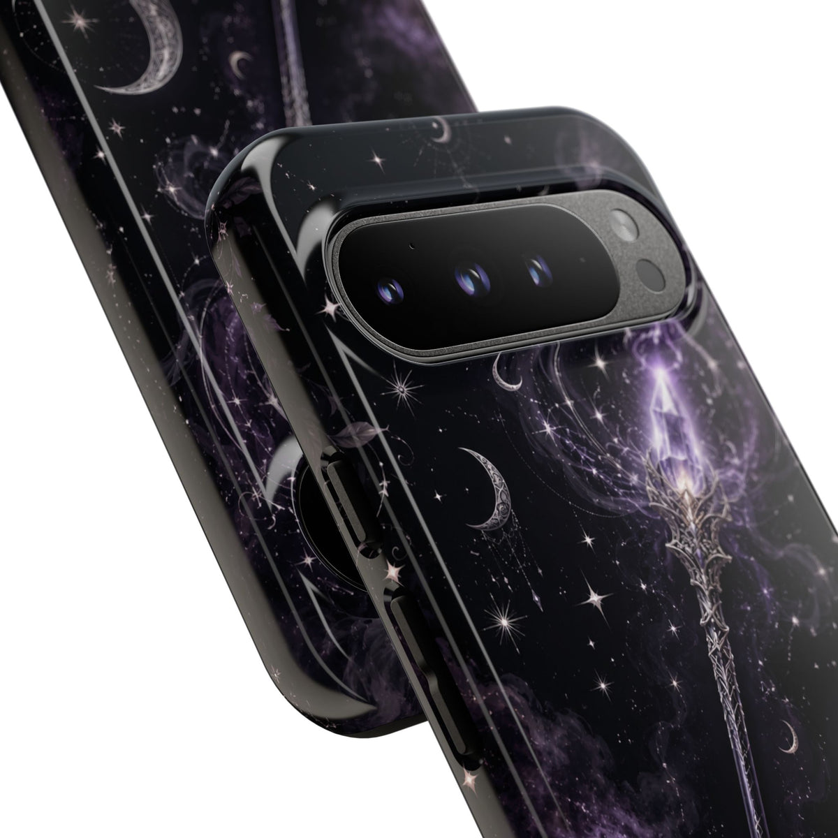 Celestial Magic Wand Phone Case — Mystic Moon & Stars Galaxy Tough Case