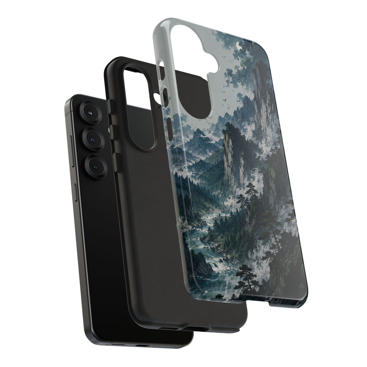 Mountain Landscape Phone Case — Misty Peaks Protective Tough Case