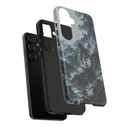 Mountain Landscape Phone Case — Misty Peaks Protective Tough Case