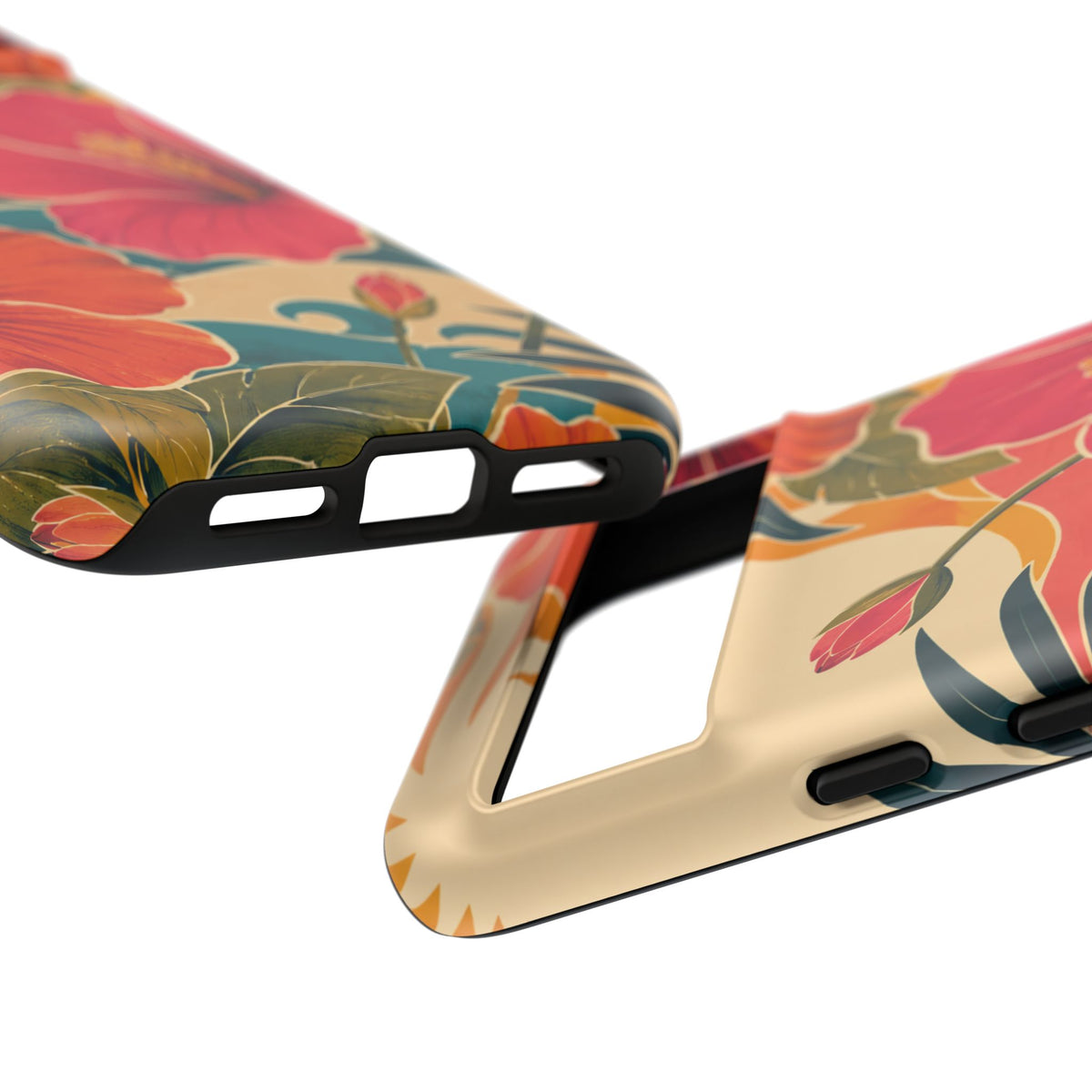 Tropical Floral Tough Phone Case — Sunset Vibes  Protective Cover