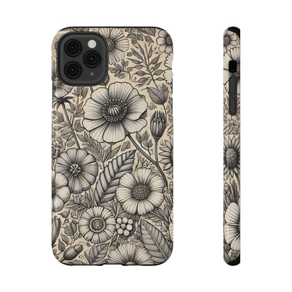 Paper Flowers Impact-Resistant Case