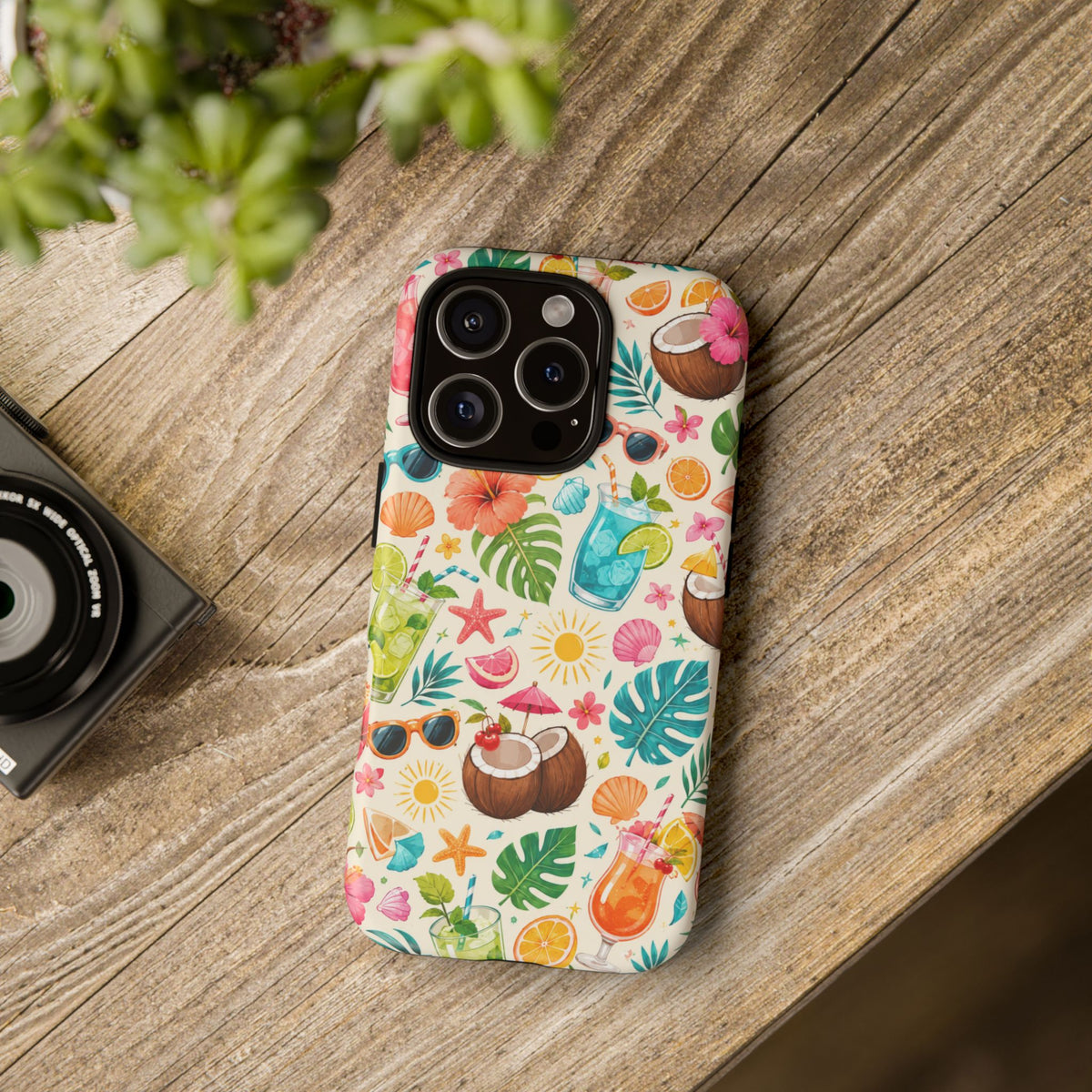 Tropical Cocktail Phone Case — Summer Beach Pattern iPhone Case