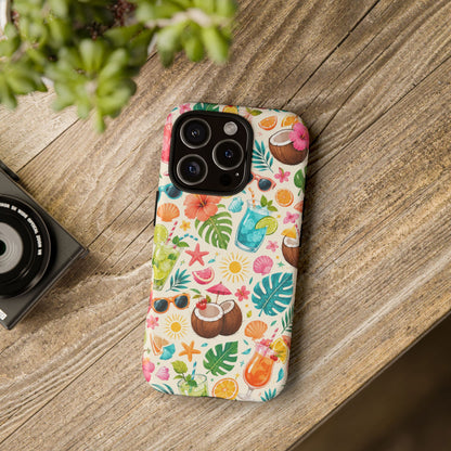 Tropical Cocktail Phone Case — Summer Beach Pattern iPhone Case