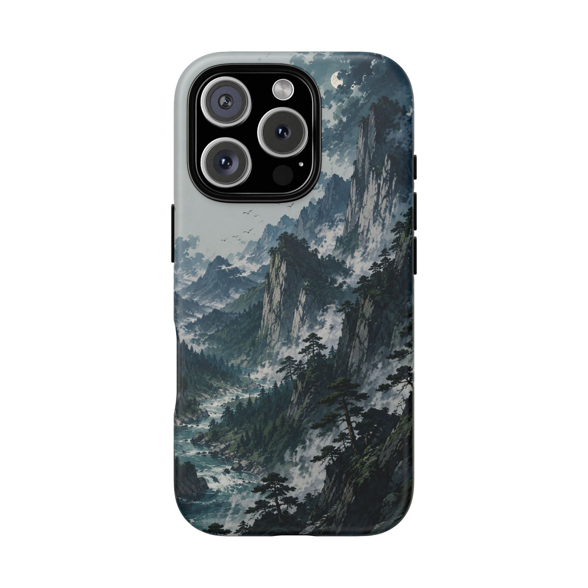 Mountain Landscape Phone Case — Misty Peaks Protective Tough Case