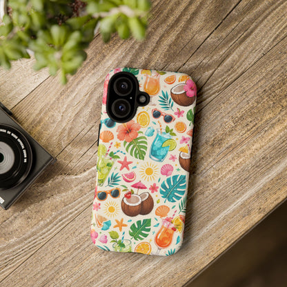 Tropical Cocktail Phone Case — Summer Beach Pattern iPhone Case