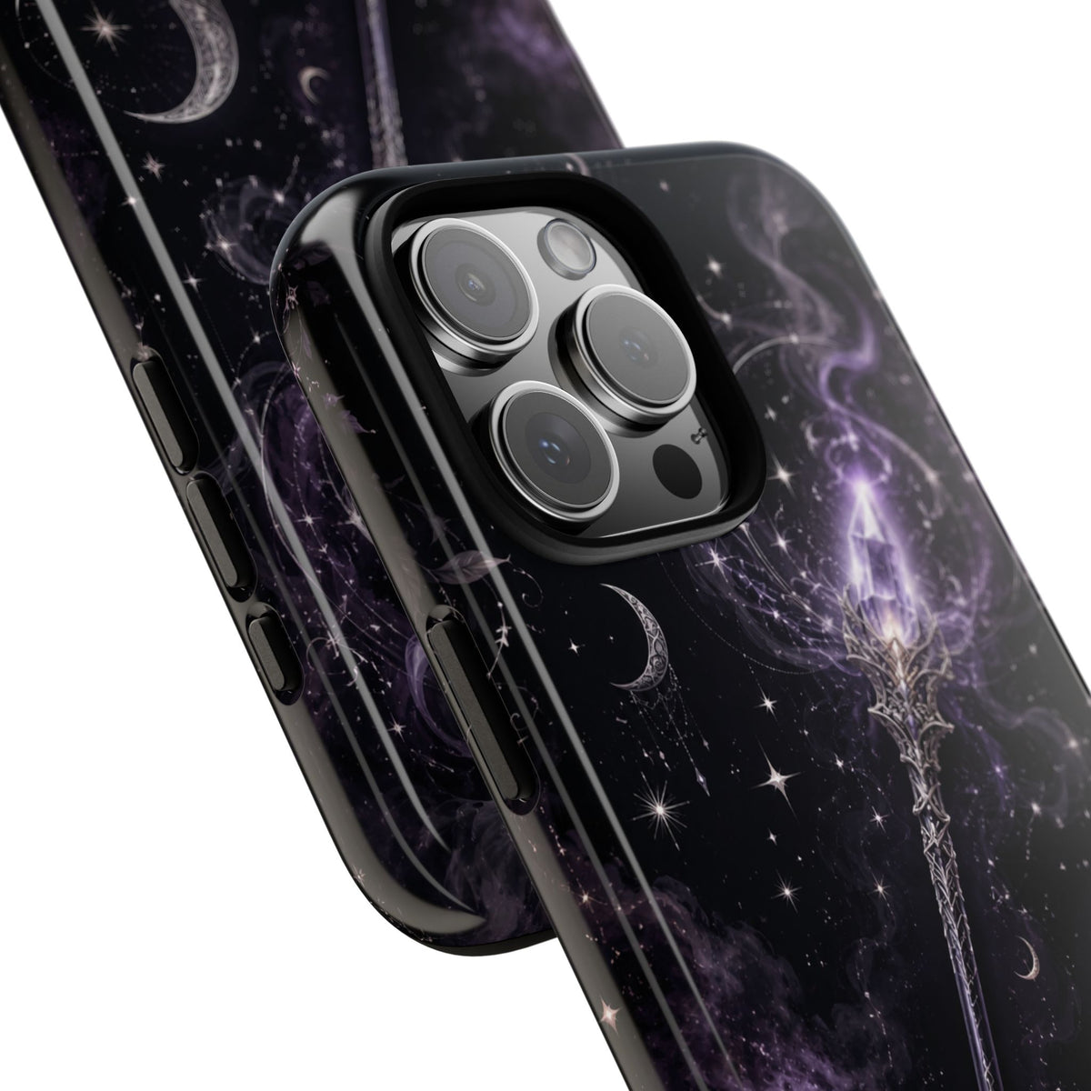 Celestial Magic Wand Phone Case — Mystic Moon & Stars Galaxy Tough Case
