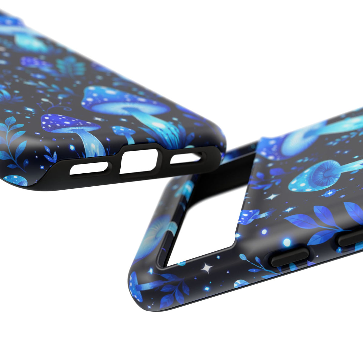 Blue Glowing Mushrooms Phone Case — Psychedelic Fungi Tough Case
