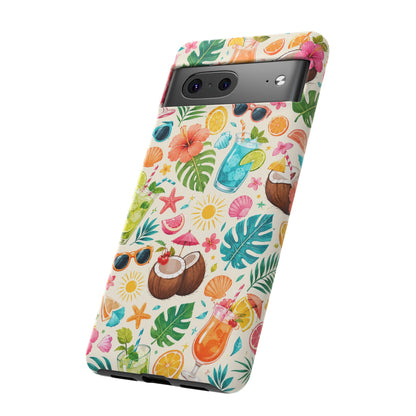 Tropical Cocktail Phone Case — Summer Beach Pattern iPhone Case