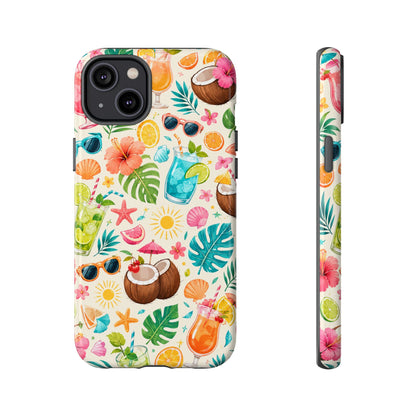 Tropical Cocktail Phone Case — Summer Beach Pattern iPhone Case