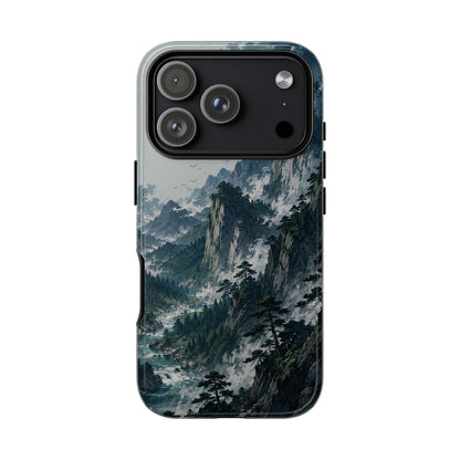 Mountain Landscape Phone Case — Misty Peaks Protective Tough Case