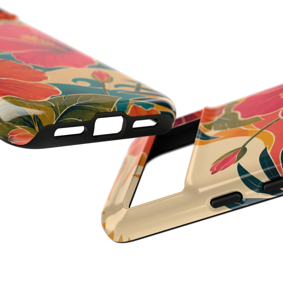 Tropical Floral Tough Phone Case — Sunset Vibes  Protective Cover