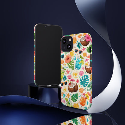 Tropical Cocktail Phone Case — Summer Beach Pattern iPhone Case