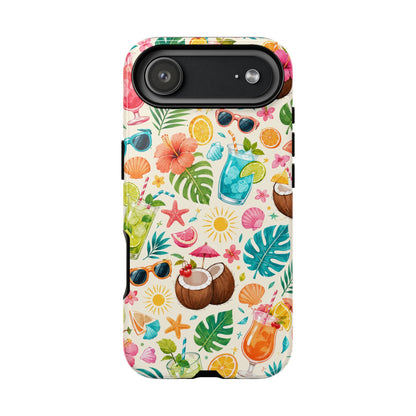 Tropical Cocktail Phone Case — Summer Beach Pattern iPhone Case