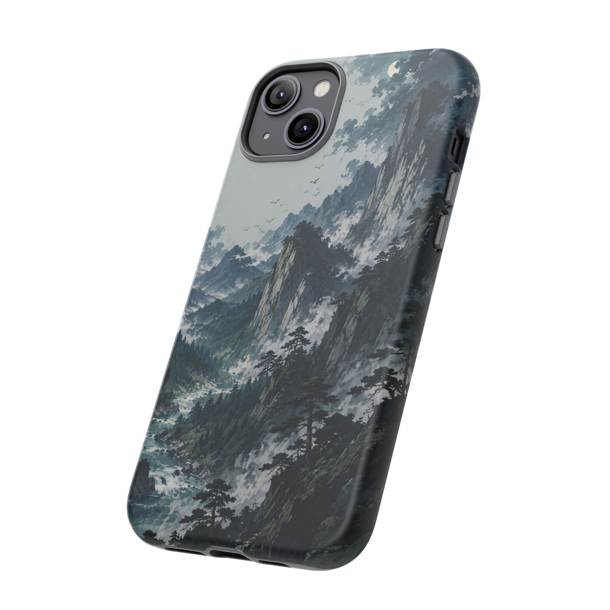 Mountain Landscape Phone Case — Misty Peaks Protective Tough Case