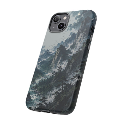 Mountain Landscape Phone Case — Misty Peaks Protective Tough Case