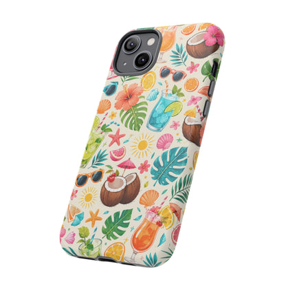 Tropical Cocktail Phone Case — Summer Beach Pattern iPhone Case