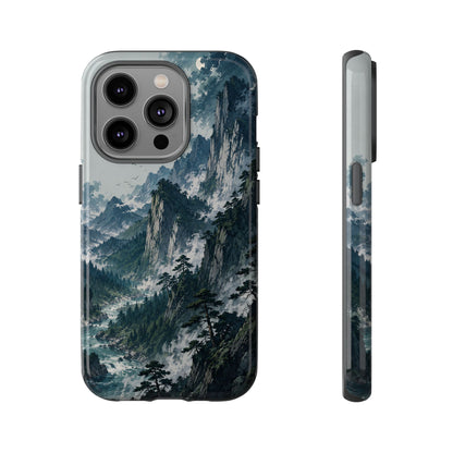 Mountain Landscape Phone Case — Misty Peaks Protective Tough Case