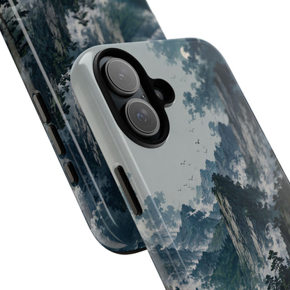 Mountain Landscape Phone Case — Misty Peaks Protective Tough Case
