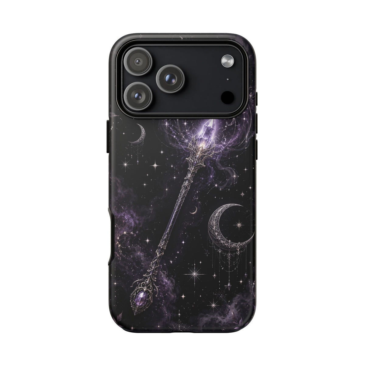 Celestial Magic Wand Phone Case — Mystic Moon & Stars Galaxy Tough Case
