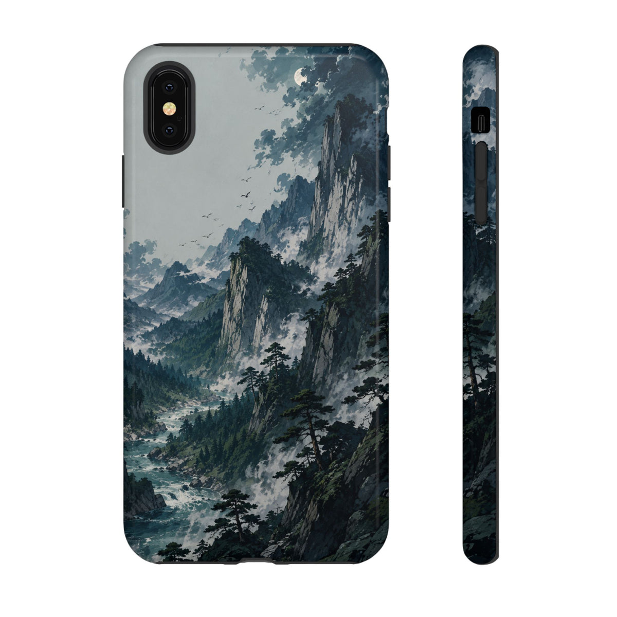 Mountain Landscape Phone Case — Misty Peaks Protective Tough Case