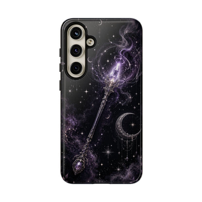 Celestial Magic Wand Phone Case — Mystic Moon & Stars Galaxy Tough Case