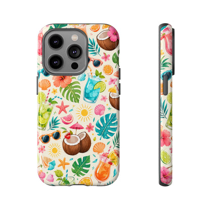Tropical Cocktail Phone Case — Summer Beach Pattern iPhone Case