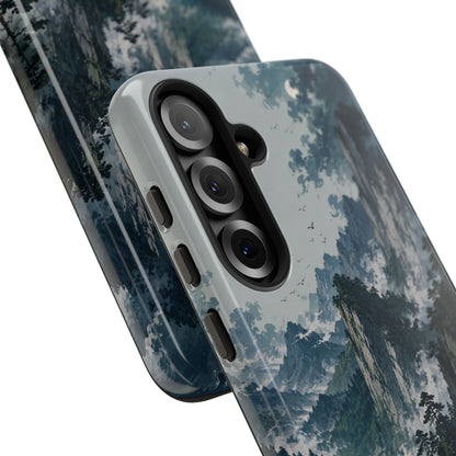 Mountain Landscape Phone Case — Misty Peaks Protective Tough Case