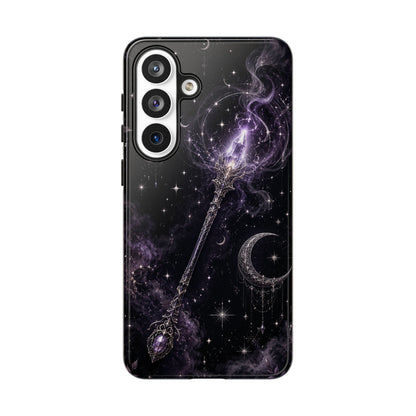 Celestial Magic Wand Phone Case — Mystic Moon & Stars Galaxy Tough Case