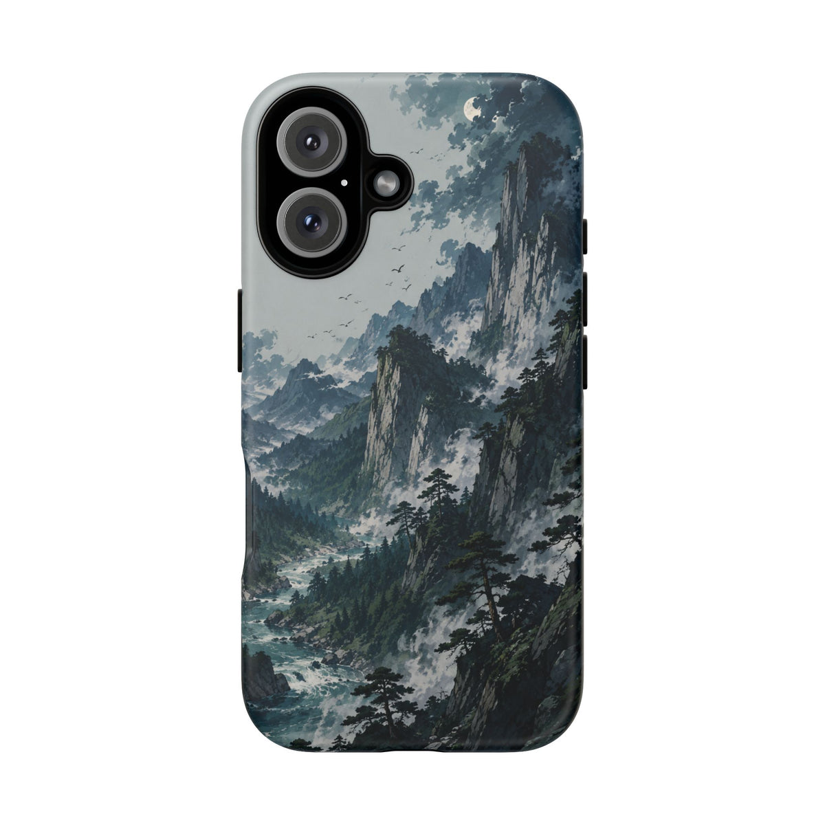 Mountain Landscape Phone Case — Misty Peaks Protective Tough Case