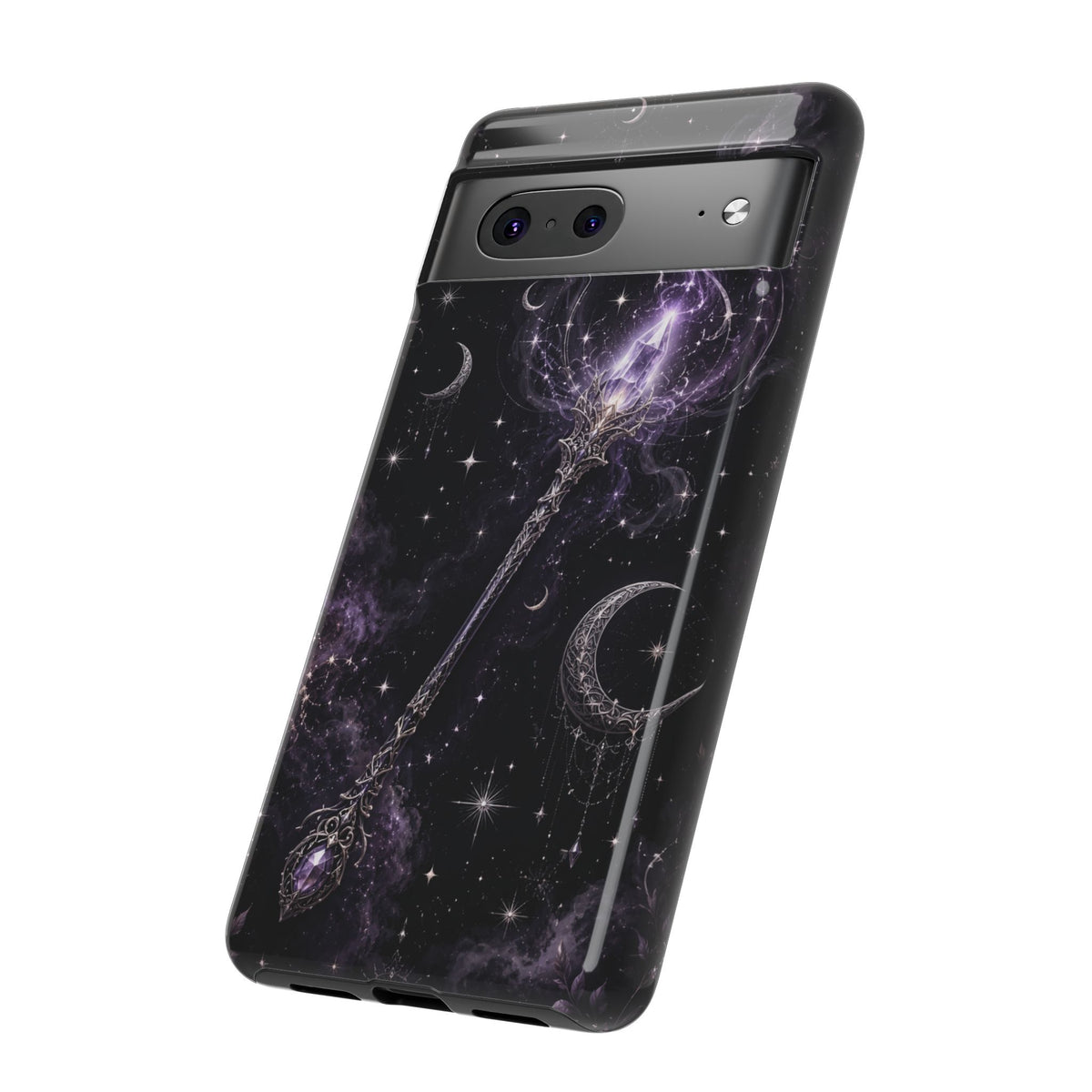 Celestial Magic Wand Phone Case — Mystic Moon & Stars Galaxy Tough Case