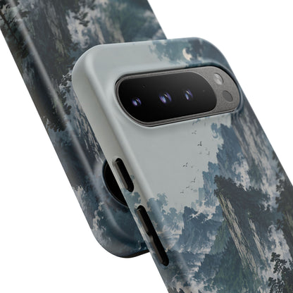 Mountain Landscape Phone Case — Misty Peaks Protective Tough Case