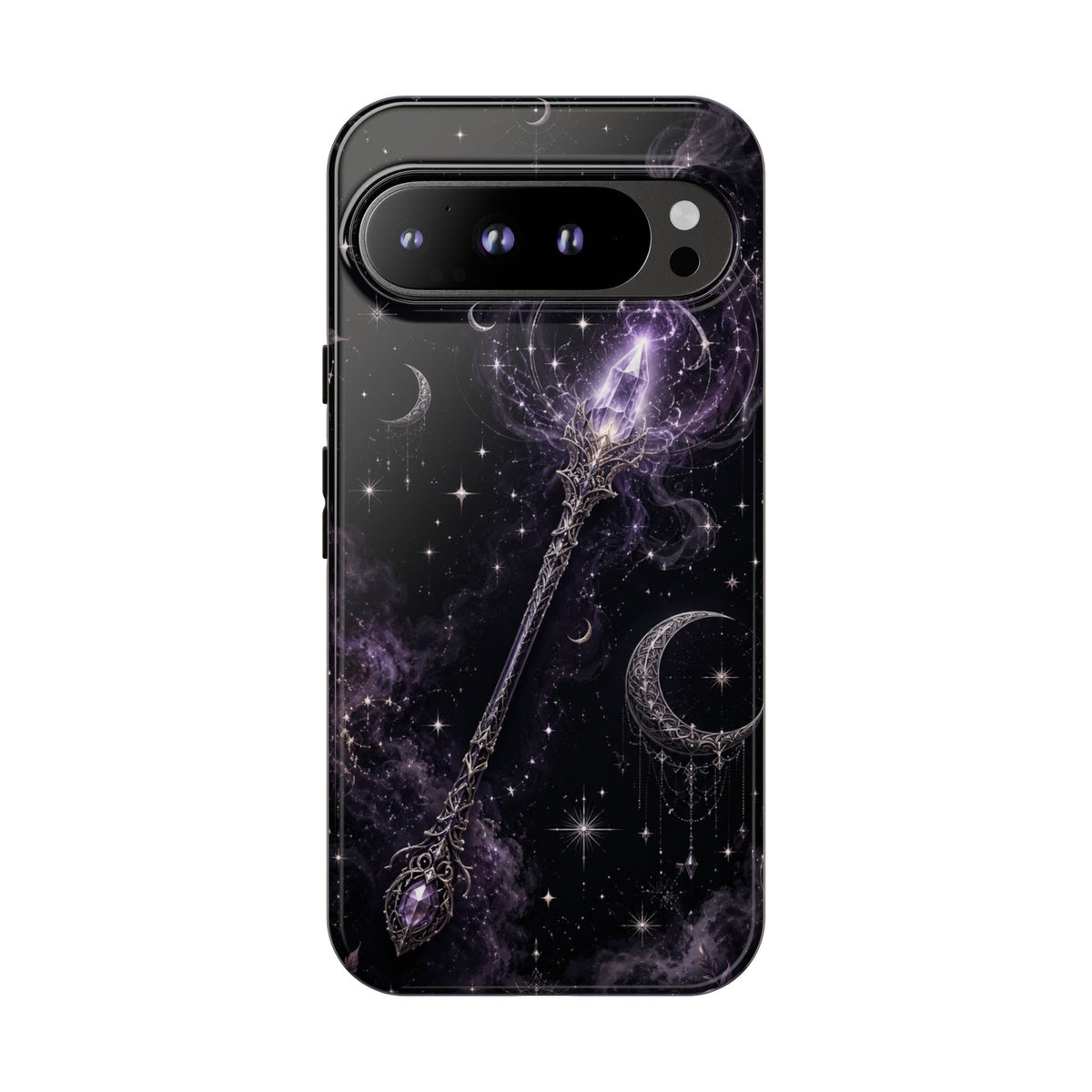 Celestial Magic Wand Phone Case — Mystic Moon & Stars Galaxy Tough Case