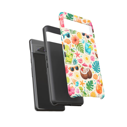 Tropical Cocktail Phone Case — Summer Beach Pattern iPhone Case
