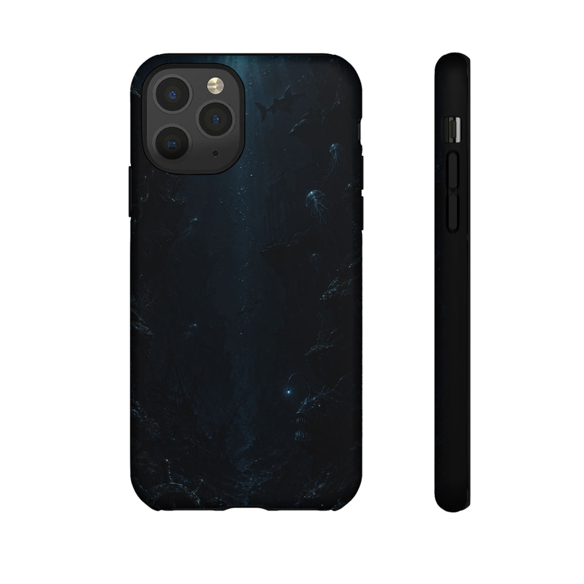 Dark Sea Trench Tough Phone Case — Protective Stylish iPhone Cover