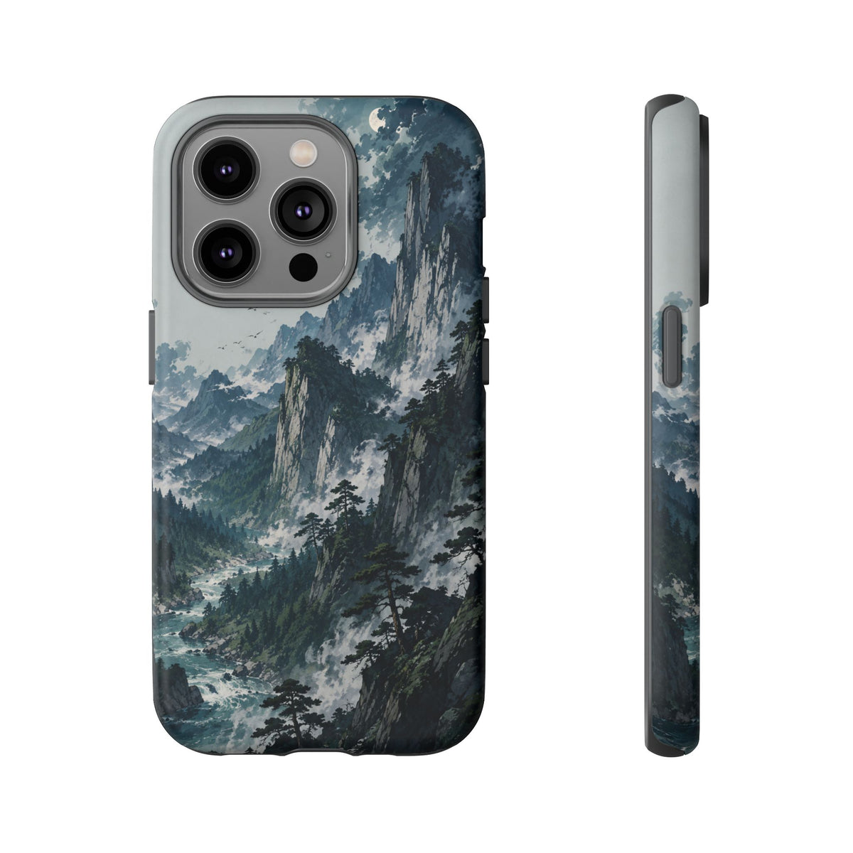 Mountain Landscape Phone Case — Misty Peaks Protective Tough Case