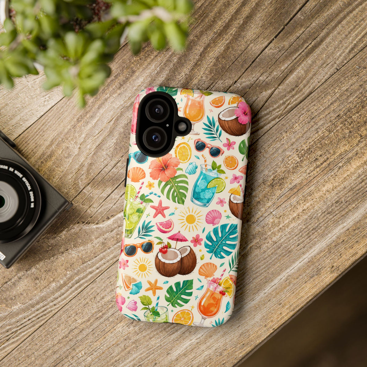 Tropical Cocktail Phone Case — Summer Beach Pattern iPhone Case